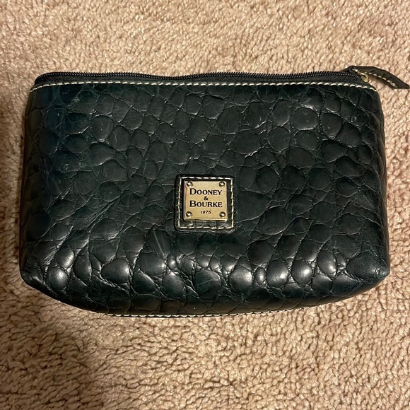 Dooney & Bourke Black Leather Cosmetic Bag - Picture 1 of 5